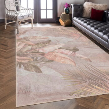 Béžový prateľný koberec 80x150 cm Dusty Leaves – Mila Home - Image 7