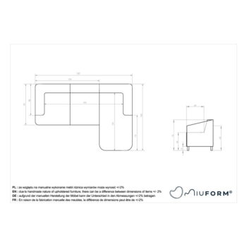 Svetlosivá rohová pohovka – Miuform - Image 3