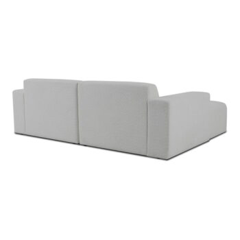 Biela rohová pohovka z textílie buklé (ľavý roh) Roxy – Scandic – Obrázok 3