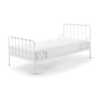 Biela kovová detská posteľ Vipack Alice, 90 × 200 cm