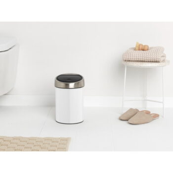 Biely dotykový oceľový odpadkový kôš 3 l Touch Bin – Brabantia - Image 2
