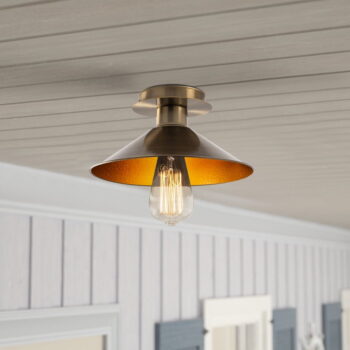 Stropné svietidlo v bronzovej farbe s kovovým tienidlom ø 24 cm Berceste – Opviq lights - Image 2