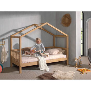 Domčeková detská posteľ z dubového dreva v prírodnej farbe 90x200 cm Forrest – Vipack - Image 7
