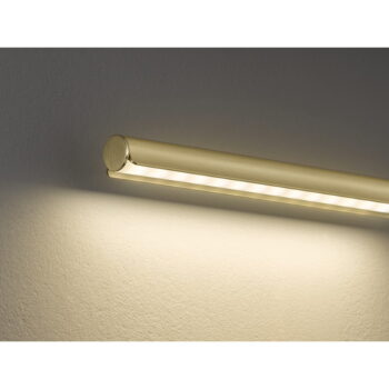 LED stojacia lampa v zlatej farbe s kovovým tienidlom (výška  130 cm) Nami – Fischer & Honsel - Image 4
