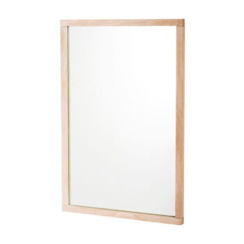 Nástenné zrkadlo s dreveným rámom 60x90 cm Lodur – Rowico