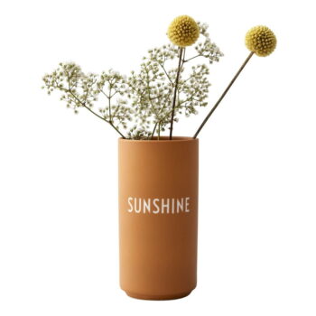 Horčicovožltá porcelánová váza Design Letters Sunshine, výška 11 cm - Image 2