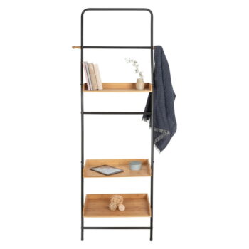 Kovový regál v čierno-prírodnej farbe 56x180 cm Loft - Wenko – Obrázok 2
