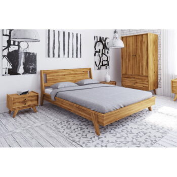 Dvojlôžková posteľ z dubového dreva 180x200 cm Retro 2 - The Beds - Image 4