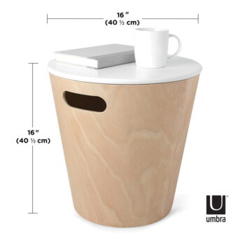 Okrúhly odkladací stolík ø 40 cm Woodrow - Umbra - Image 11