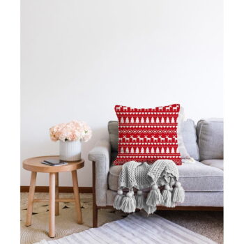 Vianočná žinylková obliečka na vankúš Minimalist Cushion Covers Merry Christmas, 55 x 55 cm - Image 3