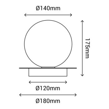 Čierne stropné svietidlo SULION Musa, ø 14 cm - Image 6