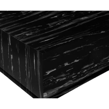 Čierny konferenčný stolík v dekore mramoru 100x100 cm Vito - Støraa - Image 3