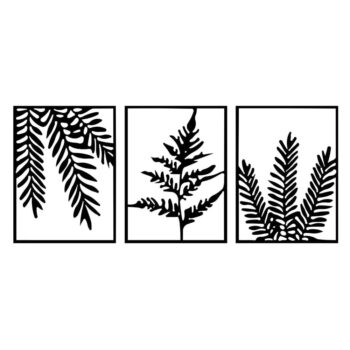 Kovové nástenné dekorácie v súprave 3 ks 118x50 cm Yakomo – Wallity
