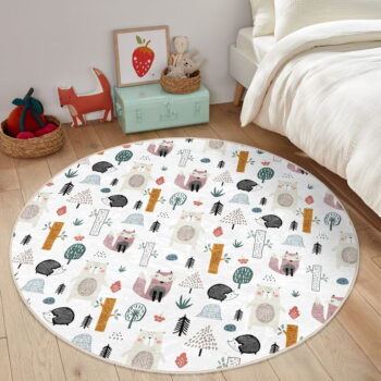 Biely detský koberec ø 80 cm Comfort – Mila Home - Image 7