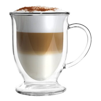 Sada 2 pohárov na Latte z dvojitého skla Vialli Design, 250 ml - Image 4