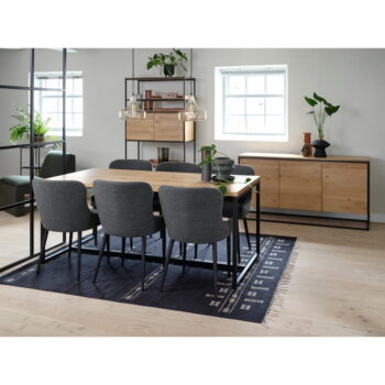 Jedálenský stôl s doskou v dubovom dekore v prírodnej farbe 90x180 cm Rivoli – Unique Furniture – Obrázok 3
