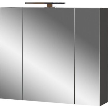 Tmavosivá kúpeľňová skrinka so zrkadlom 76x71 cm - Germania - Image 2