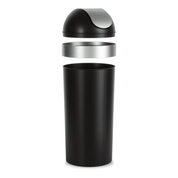 Čierny plastový odpadkový kôš 62 l Venti – Umbra - Image 9