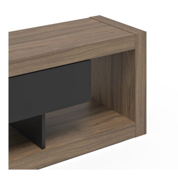 Hnedo-čierny TV stolík v dekore orecha 175x52 cm Nara – TemaHome – Obrázok 5