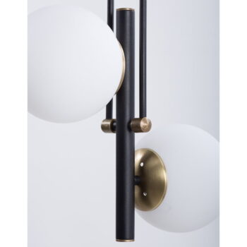 Čierno-biele stropné svietidlo so skleneným tienidlom ø 15 cm Libra – Squid Lighting - Image 4