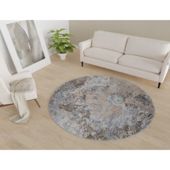 Svetlohnedý umývateľný okrúhly koberec ø 80 cm – Vitaus - Image 2
