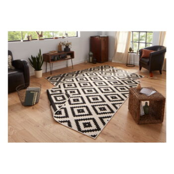 Čierno-krémový vonkajší koberec NORTHRUGS Malta, 80 x 150 cm - Image 2