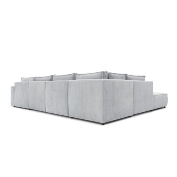 Svetlosivá menčestrová rohová pohovka (ľavý roh/do tvaru "U") Nihad modular – Bobochic Paris - Image 4