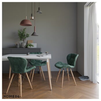 Jedálenský stôl s bielou doskou 80x120 cm Elle – Homede - Image 8