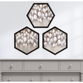 Obrazy v súprave 3 ks 35x35 cm Pentagons - Wallity - Image 2