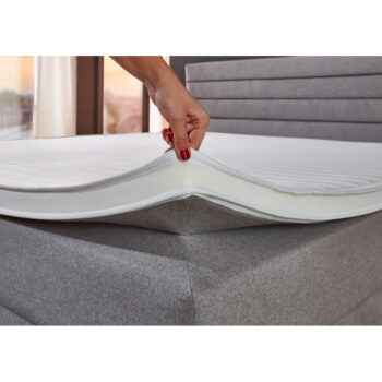 Sivá boxspring posteľ 180x200 cm Kokomo – Rojaplast – Obrázok 6