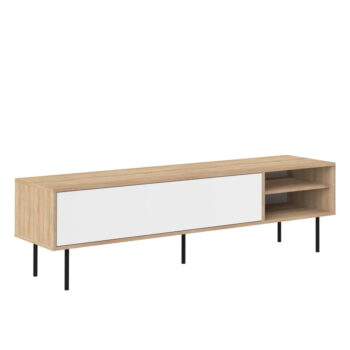 TV stolík v dekore duba v bielo-prírodnej farbe 165x40 cm Ampère – TemaHome - Image 8