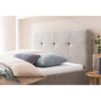 Sivohnedá čalúnená dvojlôžková posteľ 140x200 cm Smart – Meise Möbel - Image 9