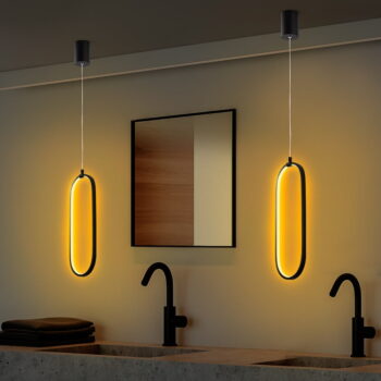 Čierne LED závesné svietidlo Can – Opviq lights – Obrázok 5