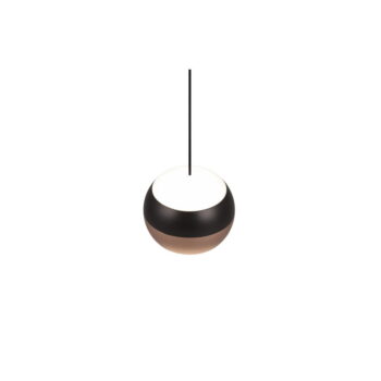 LED závesné svietidlo s kovovým tienidlom ø 15,5 cm v čierno-medenej farbe Orbit – Trio Select - Image 2
