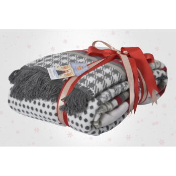 Červený/sivý pléd 180x220 cm – Mila Home – Obrázok 2