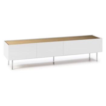 Biely/v prírodnej farbe TV stolík v dekore duba 180x45 cm Arista – Teulat - Image 7