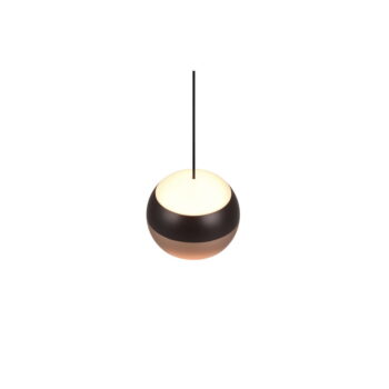 LED závesné svietidlo s kovovým tienidlom ø 15,5 cm v čierno-medenej farbe Orbit – Trio Select - Image 4