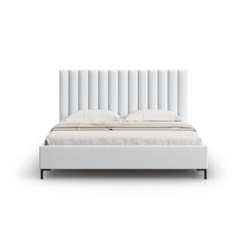 Svetlosivá čalúnená dvojlôžková posteľ s úložným priestorom s roštom 140x200 cm Casey – Mazzini Beds - Image 4