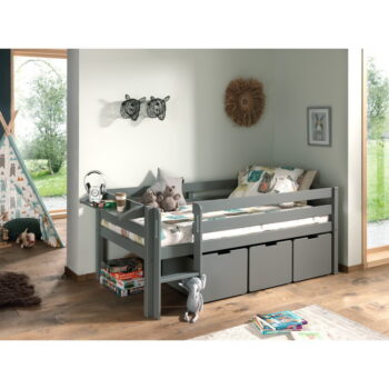 Sivá detská vyvýšená posteľ Vipack Pino, 90 x 200 cm - Image 7
