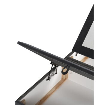 Antracitovosivá čalúnená dvojlôžková posteľ s úložným priestorom 180x200 cm Tate – Maison de Rêve – Obrázok 9