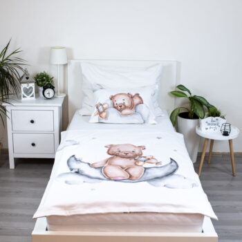 Bavlnená detská obliečka do postieľky 100x135 cm  Medvídek "Plane" – Jerry Fabrics - Image 2