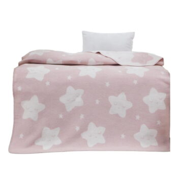 Ružová detská deka 120x100 cm Star - Minimalist Cushion Covers - Image 4