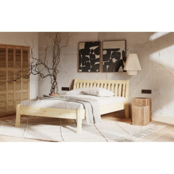 Jednolôžková posteľ z borovicového dreva v prírodnej farbe 90x200 cm Tonja – Olivia Living - Image 8