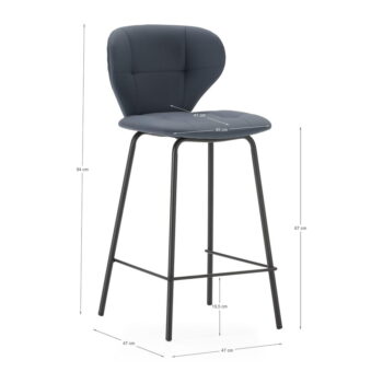 Tmavosivé barové stoličky v súprave 2 ks (výška sedadla 67 cm) Maura – Marckeric - Image 7