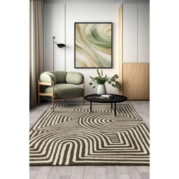Zelený ručne tkaný vlnený koberec 120x170 cm Reef – Asiatic Carpets - Image 3