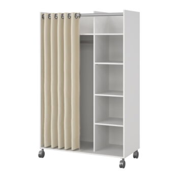 Bielo-béžová šatníková skriňa 100x160 cm Kit – Tvilum – Obrázok 3