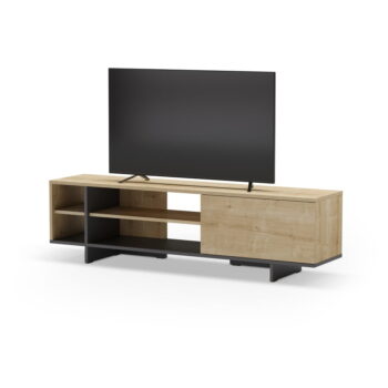 TV stolík v dekore duba v prírodnej farbe 160x44 cm Cequoia – Marckeric – Obrázok 4