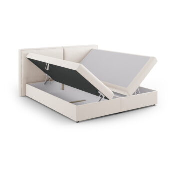 Krémová boxspring posteľ s úložným priestorom 140x200 cm Arendal – Cosmopolitan Design - Image 4