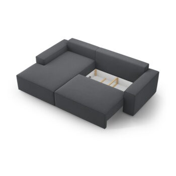 Tmavosivá rozkladacia rohová pohovka (ľavý roh) Jodie – Micadoni Home - Image 6