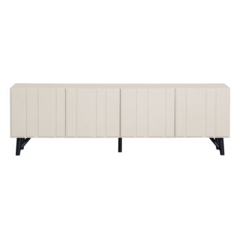 Krémový TV stolík z borovicového dreva 181x56 cm Miller - WOOOD